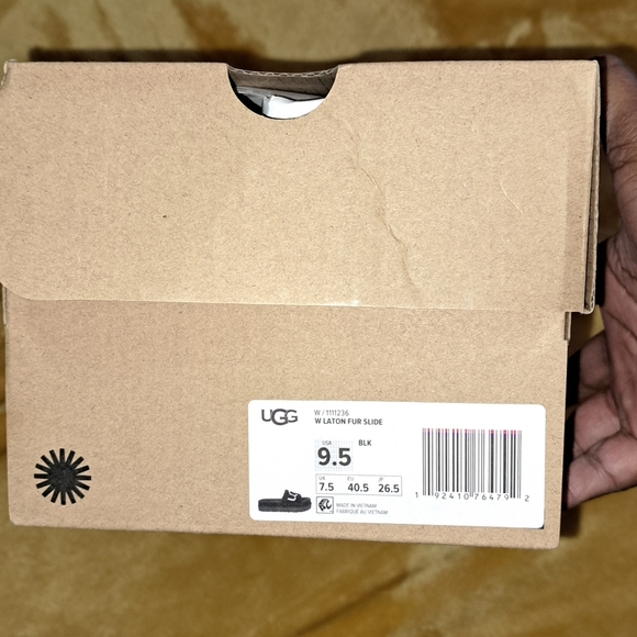 UGG Laton Fur Slide New Size 9.5 - Picture 3 of 3